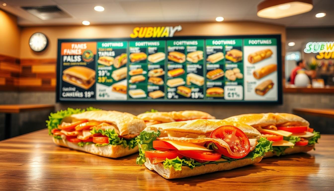 subway footlong menu