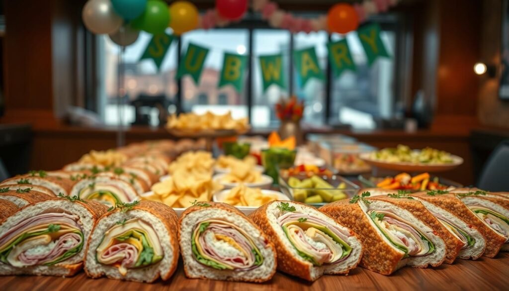 subway sandwich platters